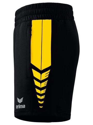 erima Six Wings Shorts in schwarz/gelb