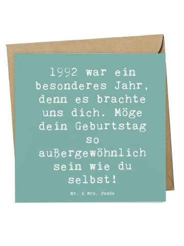 Mr. & Mrs. Panda Klappkarte Spruch 1992 Geburtstag mit Spruch in Meeresbrise