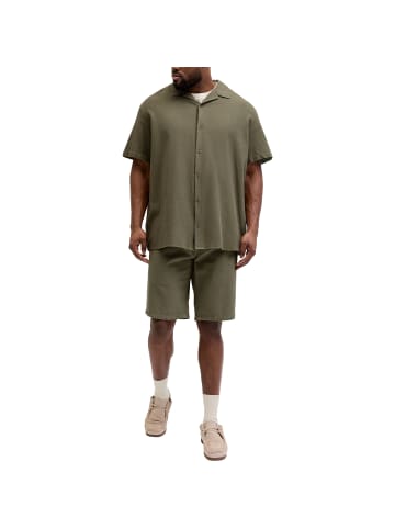 Jack and Jones Hemd Global Waffle Resort Shirt in Oliv