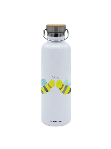 Mr. & Mrs. Panda Trinkflasche Aus Edelstahl Biene Liebe ohne Spruch in Weiß