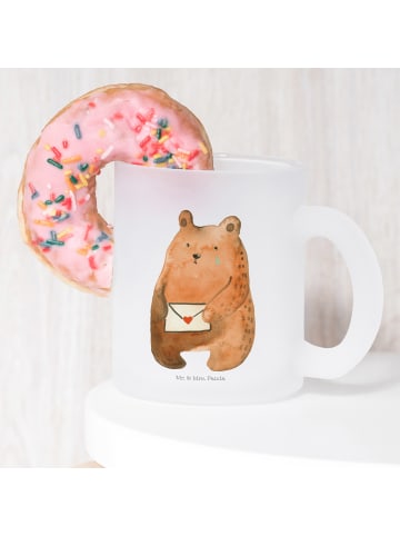 Mr. & Mrs. Panda Teetasse Glas Bär Vermissen ohne Spruch in Transparent