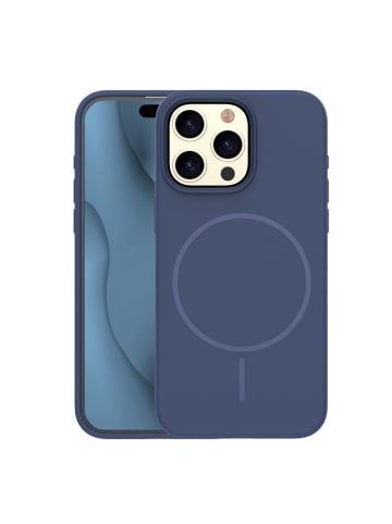 COFI 1453 TFO Silicone Thin Mag kompatibel mit Apple iPhone 16 Pro Max in Dunkelblau