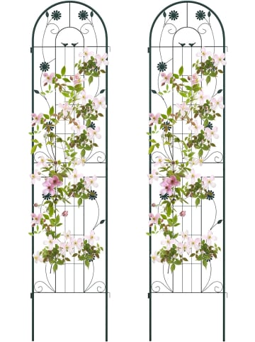 COSTWAY Rankgitter 2er Set 220x50cm in Grün