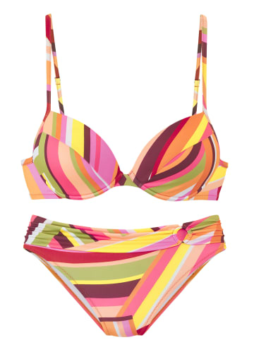 Bruno Banani Push-Up-Bikini in orange bedruckt