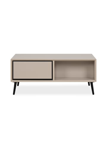 CALICOSY Couchtisch ARONA in Taupe / Schwarz - (W) 94  x (H) 40  x (L) 55  cm