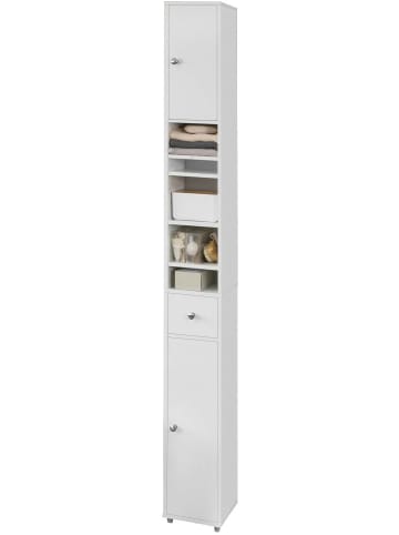 SoBuy Badezimmer-Hochschrank in Weiß - (B)20 x (H)180 x (T)20cm