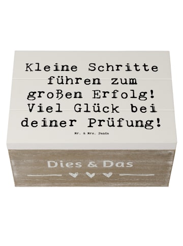 Mr. & Mrs. Panda kiste holz Spruch Prüfungen bestehen mit Spruch in Weiß