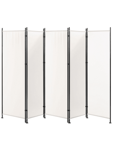 Beliani Paravent NARNI in Weiß - (W) 267 x (H) 170 x (L) 2 cm