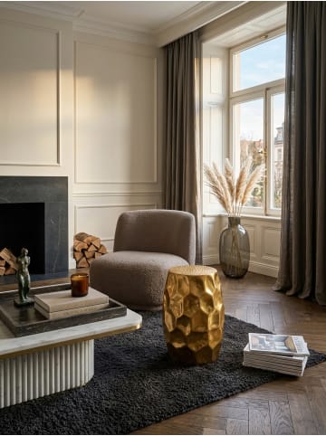 KADIMA DESIGN Beistelltisch 30x47x30cm Aluminium Dekotisch orientalisch rund, in Gold