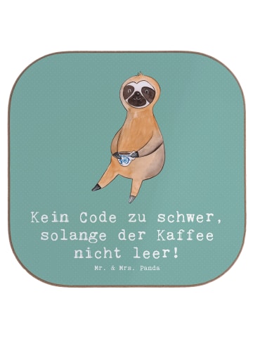 Mr. & Mrs. Panda Untersetzer Code und Kaffee mit Spruch in Meeresbrise