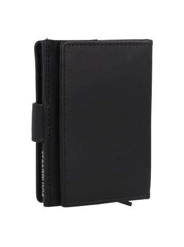 Greenburry Kreditkartenetui RFID Schutz Leder 8 cm in schwarz