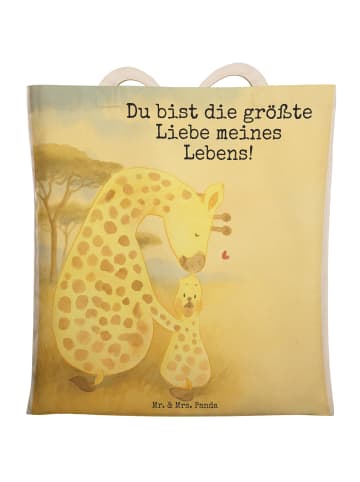Mr. & Mrs. Panda Einkaufstasche Giraffe Kind Design mit Spruch in Weiß