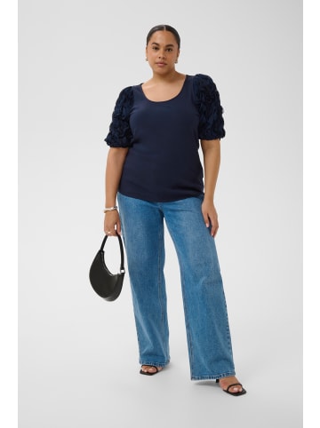 KAFFE curve T-Shirt kurzarm KCLINDA Regular fit in Midnight Marine