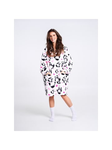 COFI 1453 Noxxiez Kapuzendecke XL Panda Design 100% Polyester extra groß XL in mehrfarbig