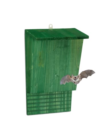 relaxdays Fledermauskasten in Grün - (B)22 x (H)37 x (T)12,5 cm