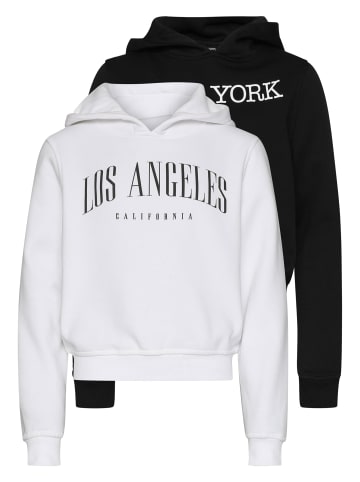 Urban Classics Kapuzenpullover in black+white