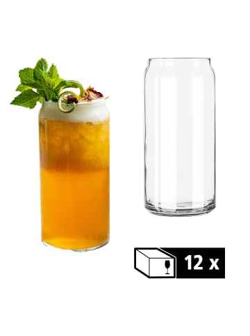 Libbey Can -GLASS CANS- 12er Set, Ø 8 cm, 591 ml, H: 16,5 cm, Glas
