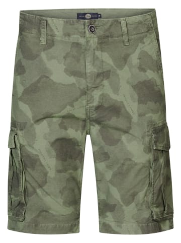 Petrol Industries Camouflage-Cargo-Shorts Wavelet in Grün