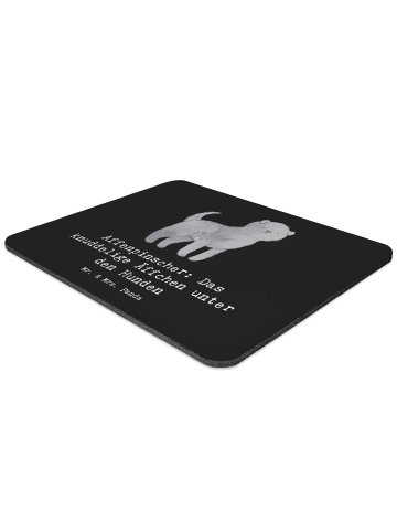 Mr. & Mrs. Panda Mauspad Affenpinscher Äffchen mit Spruch in Schwarz