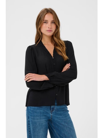 Kaffe Langarm-Bluse KAfia Regular fit in Black Deep