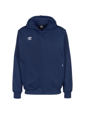 Umbro Kapuzensweatjacke Club Leisure ZT in dunkelblau / weiß