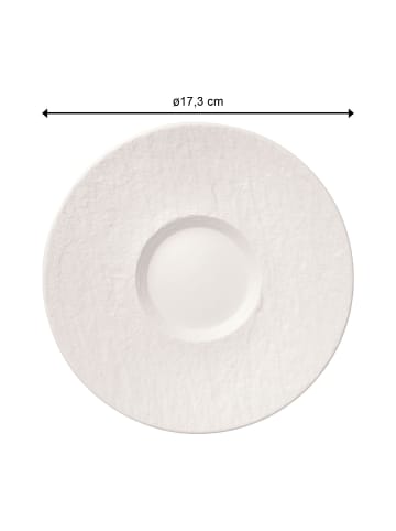 Villeroy & Boch 6er Set Café au Lait Untertassen Manufacture Rock in Weiß ø 17 cm in weiß