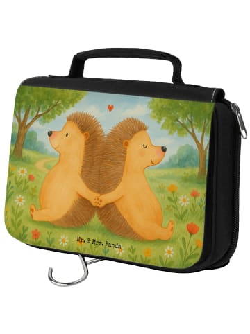 Mr. & Mrs. Panda Make-Up Tasche Igel händchenhaltend Design ohne... in Weiß