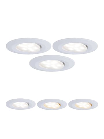 paulmann LED Einbaustrahler 1er Set Calla White Switch, schwenkbar in Weiß matt-Ø: 90mm