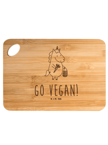 Mr. & Mrs. Panda Hackbrett Einhorn Vegan mit Spruch in Braun