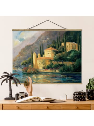 WALLART Stoffbild - Italienische Landschaft - Landhaus in Grün