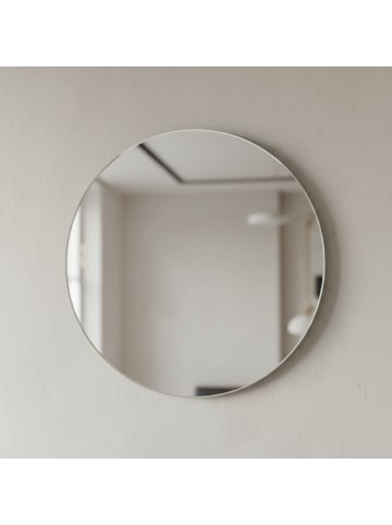 KADIMA DESIGN Runder Wandspiegel Ø 60 cm in Graphit-Optik, Spiegel