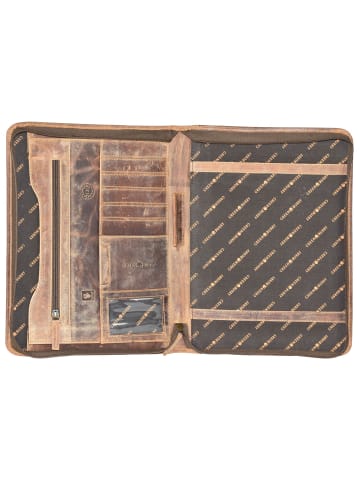 Greenburry Vintage Ringmappe Leder 26 cm braun