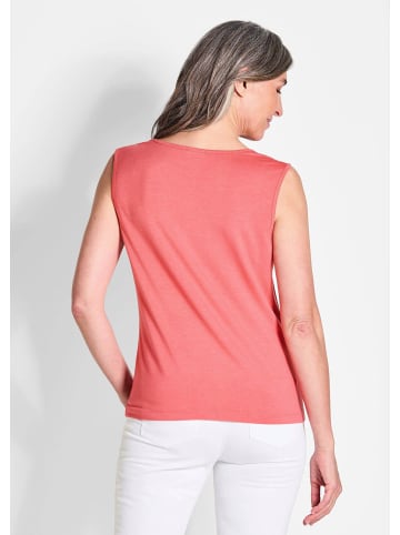 GOLDNER Doppelpack aus weichem Viskose-Jersey in koralle / weiß