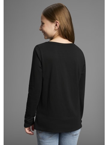 Kangaroos Langarmshirt in schwarz-colorblocking