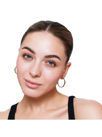 Steel_Art Creolen Damen Naomi rose goldfarben in rosegoldfarben