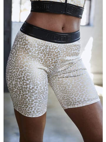 LASCANA ACTIVE Funktionsshorts in gold, weiß