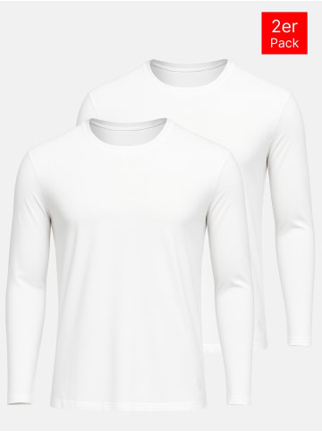 Tazzio 2er-Pack: Langarmshirt "E108" in Weiß