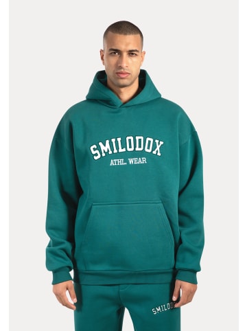 SMILODOX Hoodie Kayson in Dunkel Grün