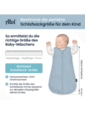 Kinderhaus Blaubär Mull-Schlafsack TOP in Uni Granite