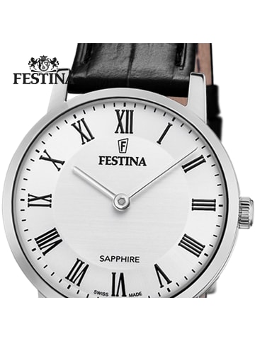 Festina Analog-Armbanduhr Festina Swiss Made schwarz klein (ca. 29mm)