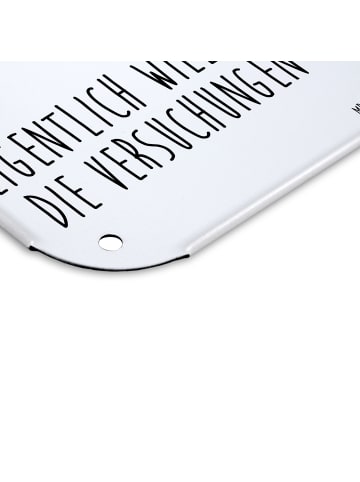 Mr. & Mrs. Panda tafel Alpaka Fahne mit Spruch in Weiß