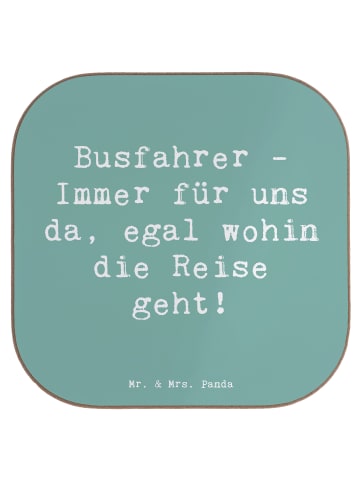 Mr. & Mrs. Panda Untersetzer Spruch Busfahrer Held mit Spruch in Meeresbrise