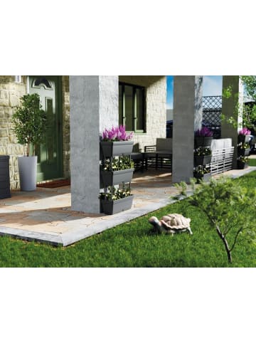 COSTWAY 6 Stk. Blumenkästen DIY-Design 49cm lang in Schwarz