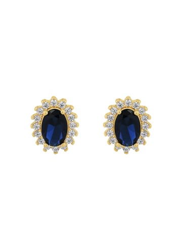 Amor Ohrstecker Gold 375/9 ct in Blau