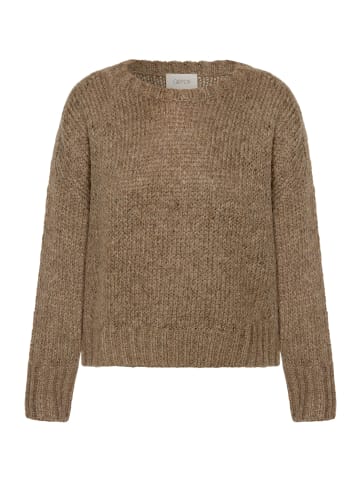 CARTOON Basic-Pullover mit Rundhalsausschnitt in Hellbraun