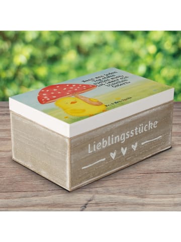 Mr. & Mrs. Panda Erinnerungsbox Küken Fliegenpilz Design mit Spruch in Weiß