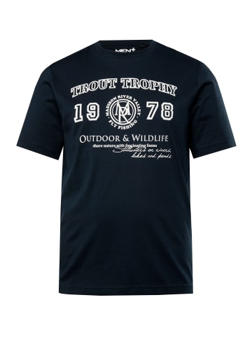 Men Plus Kurzarm T-Shirt in navy blau