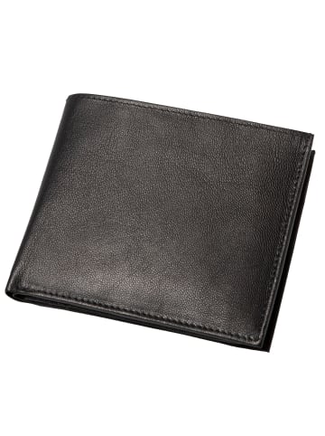 Alassio Geldbörse Leder 12 cm in schwarz