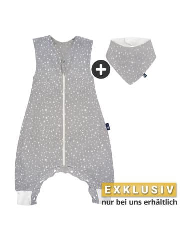Alvi Sommer-Schlafsack mit Füßen in grau