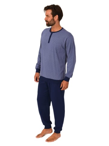 NORMANN Langarm Schlafanzug Pyjama Bündchen print - 84021 in rot